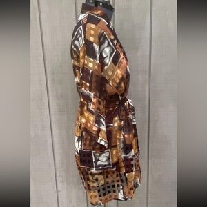 Elegant Women's Patchwork Kimono Robe